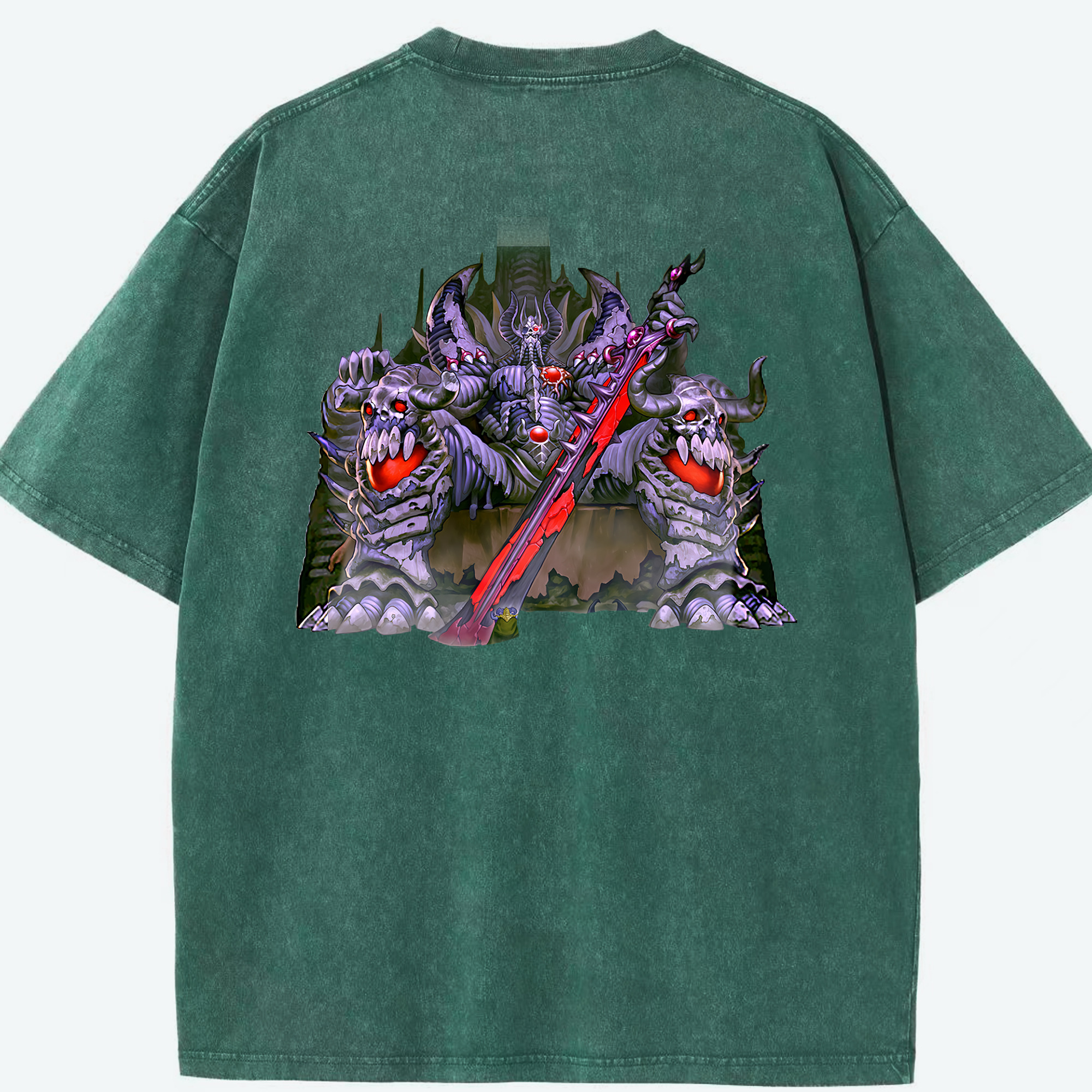 （画像用） 遊☆戯☆王 Yu-Gi-Oh! 綿100% ヴィンテージ風 半袖Tシャツ（背面プリント）